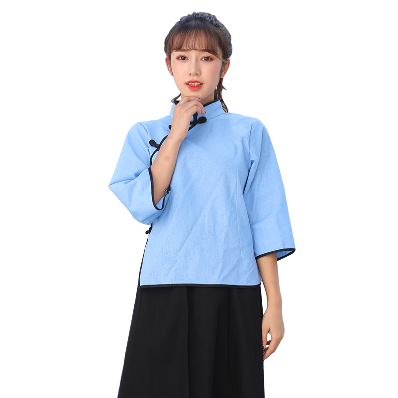 民国学生装女五四青年装民国风女装中山装男毕业班校服舞台演出服