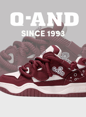 奇安达秋冬新款学生情侣面包鞋女鞋本命年红色鞋子厚底增高潮男款