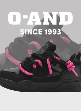 奇安达男鞋厚底板鞋女款学生小众原创设计感运动休闲厚底情侣板鞋