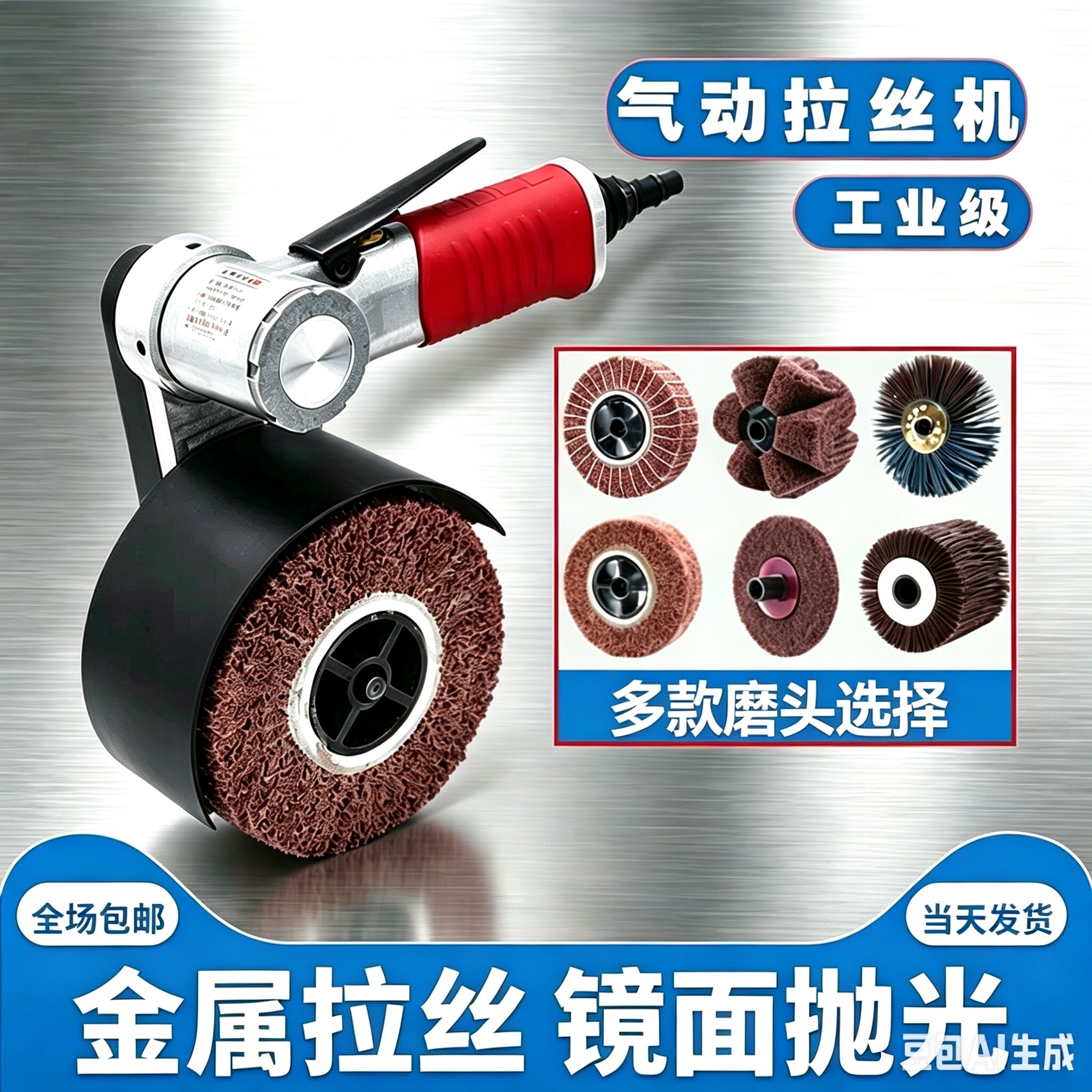 不锈钢气动拉丝机手提抛光机