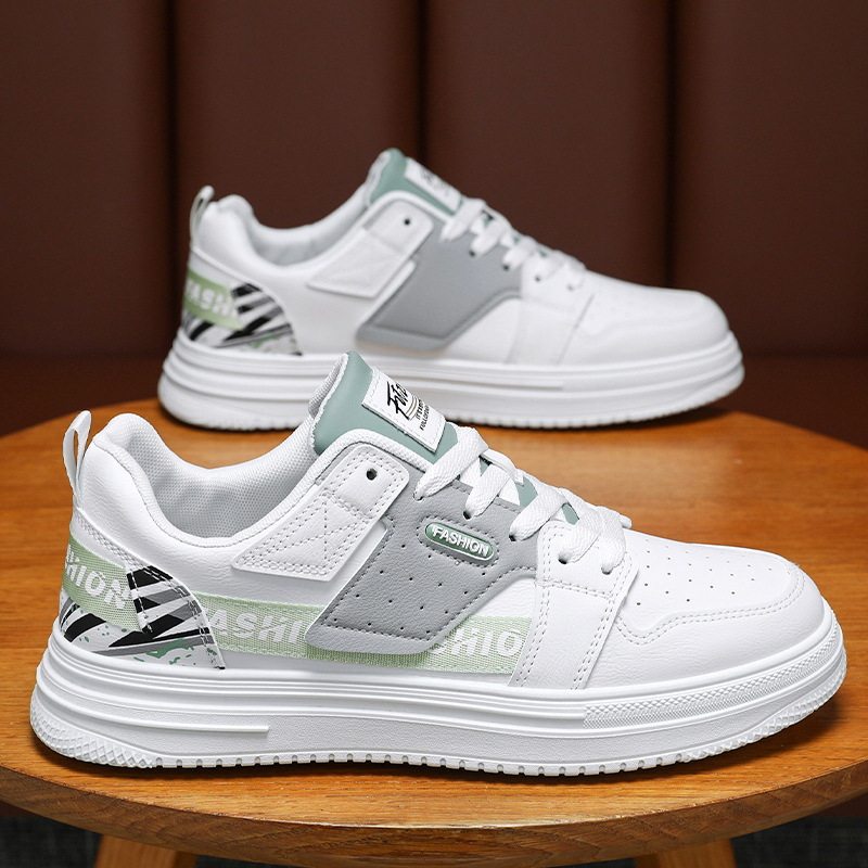春季男鞋新款透气小白鞋子男款韩版潮流百搭厚底运动休闲板鞋潮鞋