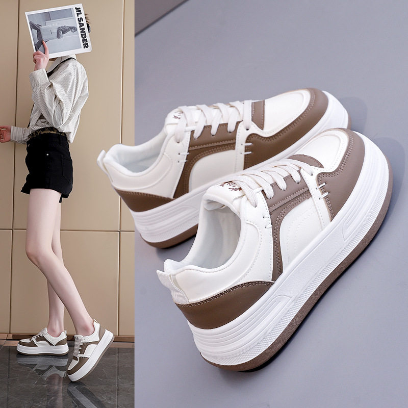 小众女鞋厚底小白鞋女春季2025新款爆款学生百搭运动鞋板鞋子887