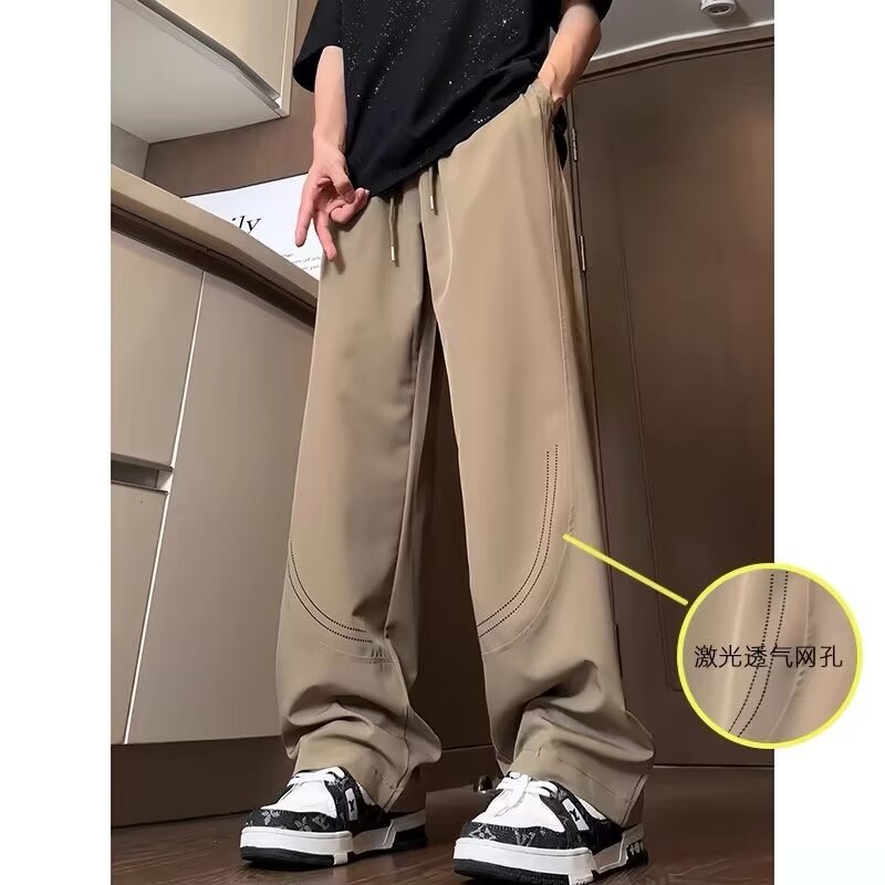 冲锋裤男士新款速干宽松直筒运动工装休闲长裤子夏