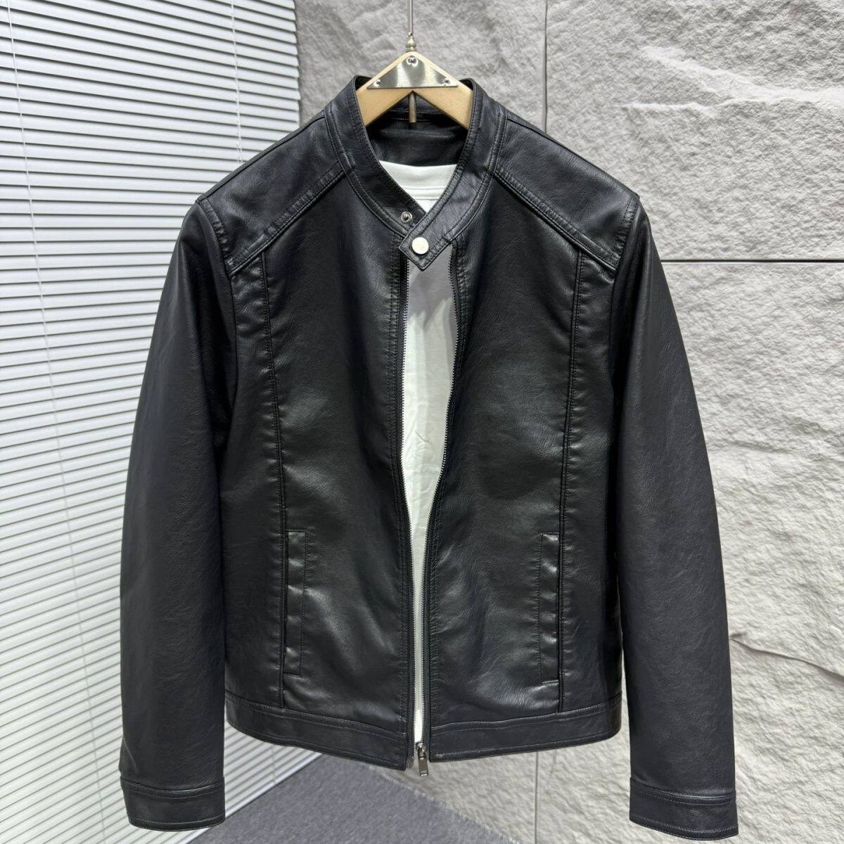 痞帅短款皮衣男外套春秋2026新款美式潮牌高级感痞帅机车皮夹克