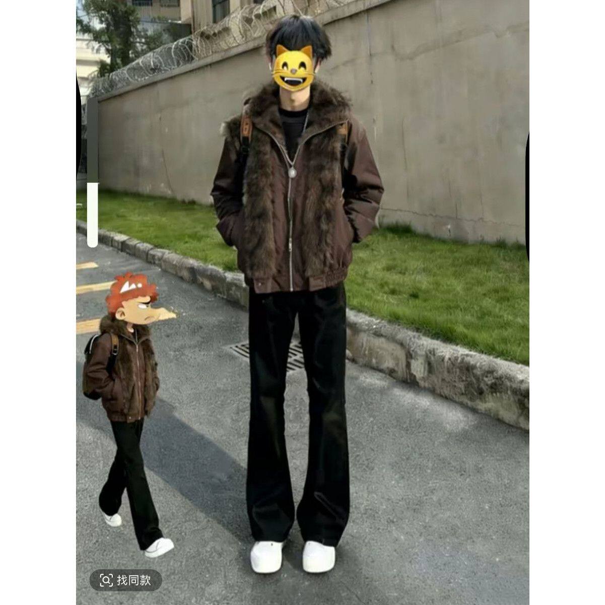 狼王座山雕冬季棉服棉衣男生加厚保暖面包服运动休闲潮牌帅气外套