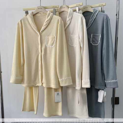 【新品】杜小宅软绵绵睡衣柔软女长袖长裤家居服套装舒适可外穿秋