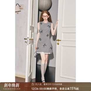 特惠清仓 新品 DIDDIMODA 圆领夏季 连衣裙 蝴蝶显瘦收腰短裙修身
