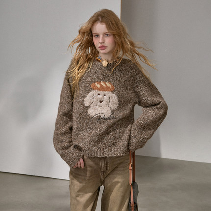 【交个朋友年货节】 DIDDI MODA帽子小狗假两件毛衣+面包小狗毛衣