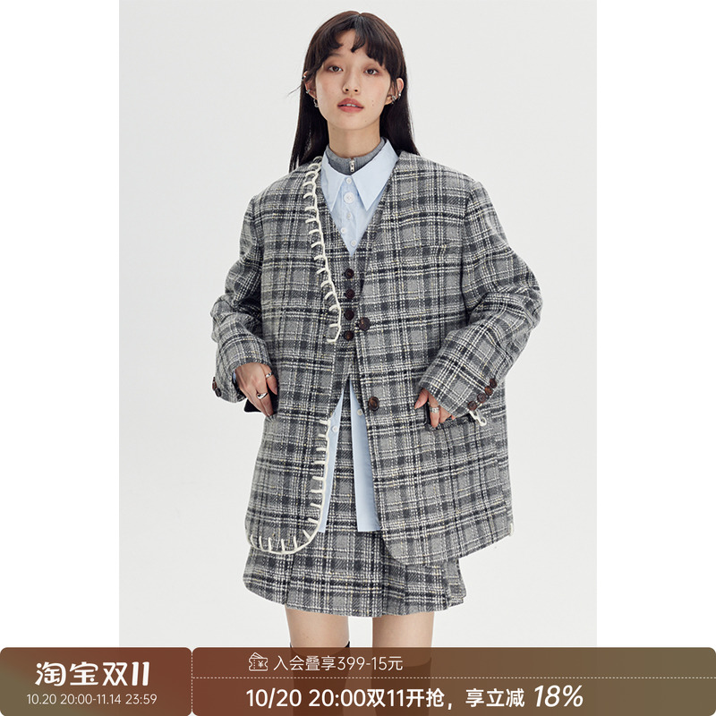 DIDDIMODA 外套/格子半裙