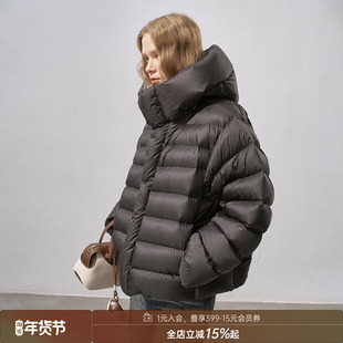 DIDDIMODA 龟背云朵感立领90白鸭绒排骨羽绒服女短款2025冬季新款