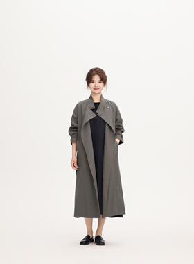 REST HEART 2025春季新品 宽松氛围感工装长款风衣外套上衣女