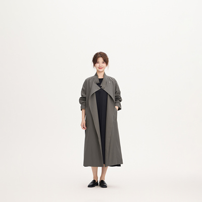 REST HEART 2025春季新品 宽松氛围感工装长款风衣外套上衣女
