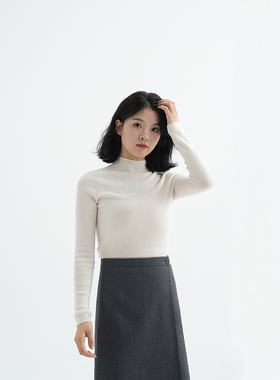 REST HEART 2024秋季新品 半高领百搭打底针织上衣女