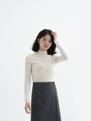 RESTHEART100羊毛半高领套头