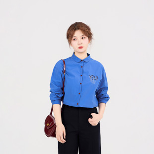 新品 REST HEART 2026春季 克莱因蓝色衬衫