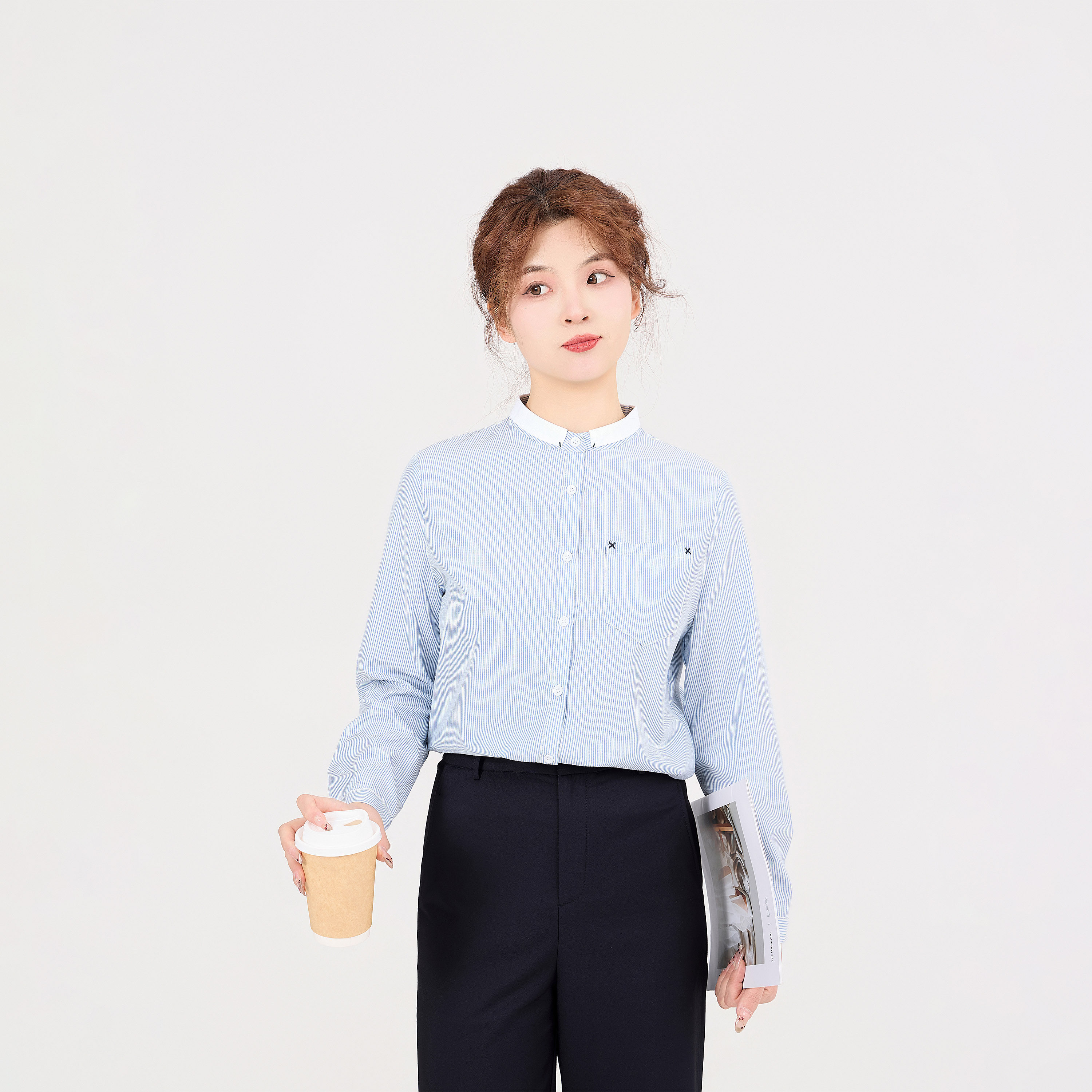 REST HEART 2026春季新品 小圆领知识分子衬衫