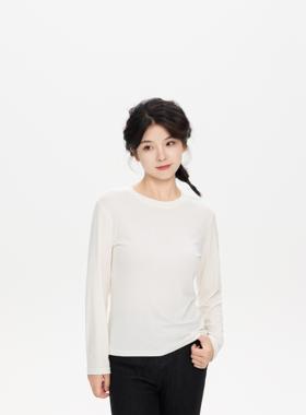 REST HEART 2024秋季新品 圆领多色天丝醋酸打底上衣女