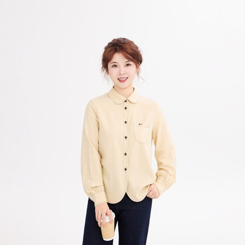 REST HEART 2025秋冬新品 小翻领刺绣百搭口袋衬衫
