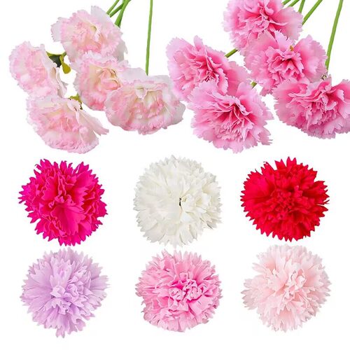 仿真康乃馨花束母亲节蛋糕装饰