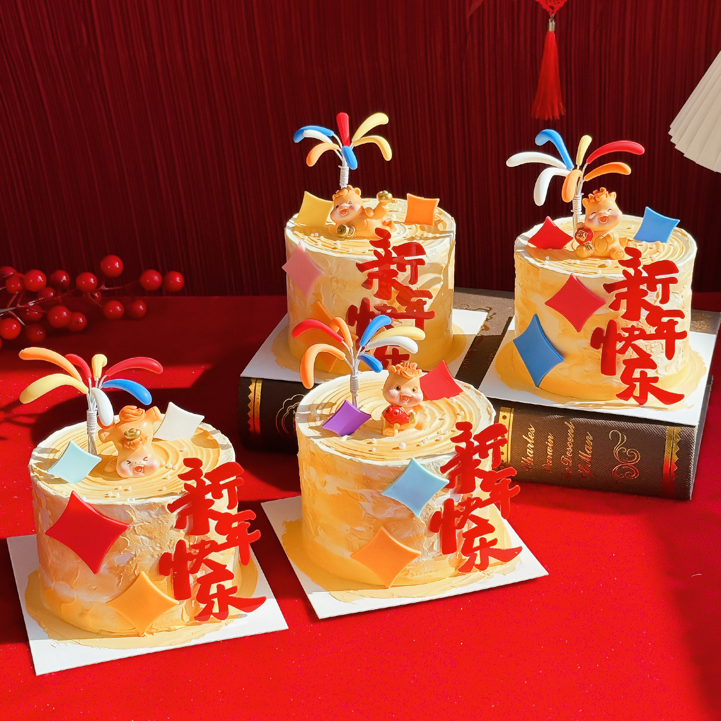 新年生肖小马蛋糕装饰摆件软胶彩色星星礼花马年跨年元旦烘焙插件,节庆用品/礼品,节日装扮用品,淘宝优惠券,粉丝福利购,淘宝优惠卷