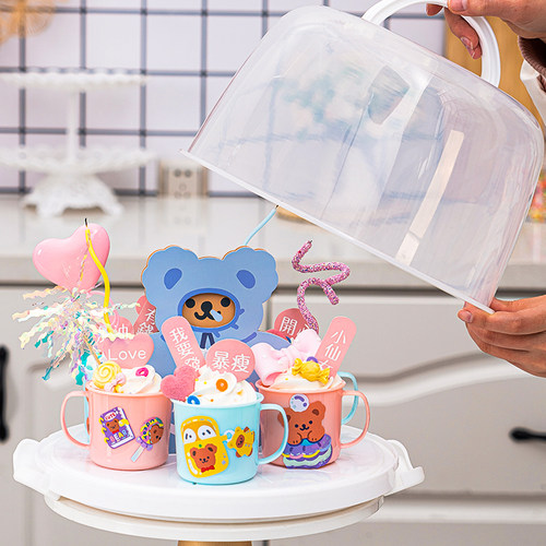 可重复使用塑料蛋糕盒加固加厚