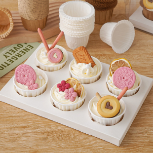 仿真立体奶油水果纸杯蛋糕饼干烘焙摆件diy可食用装 饰甜品台配件