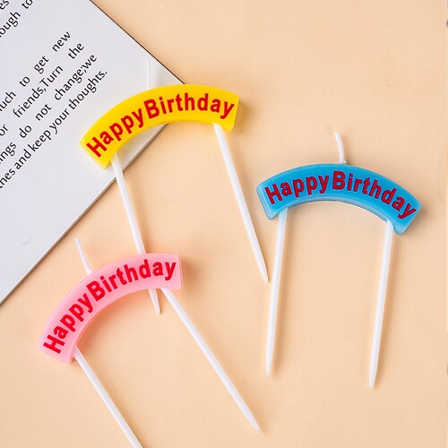 生日happybirthday拱形字母蜡烛