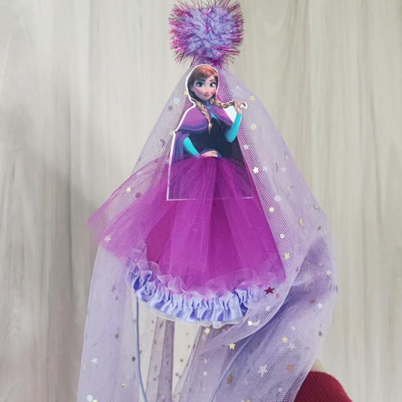 冰雪奇缘纱裙帽艾莎公主女孩生日节日装扮用品