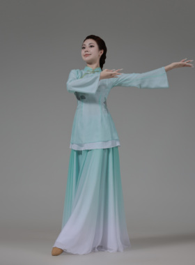 山东胶州定制新款舞蹈表演服成人演出剧目服装学生考试练习舞蹈服