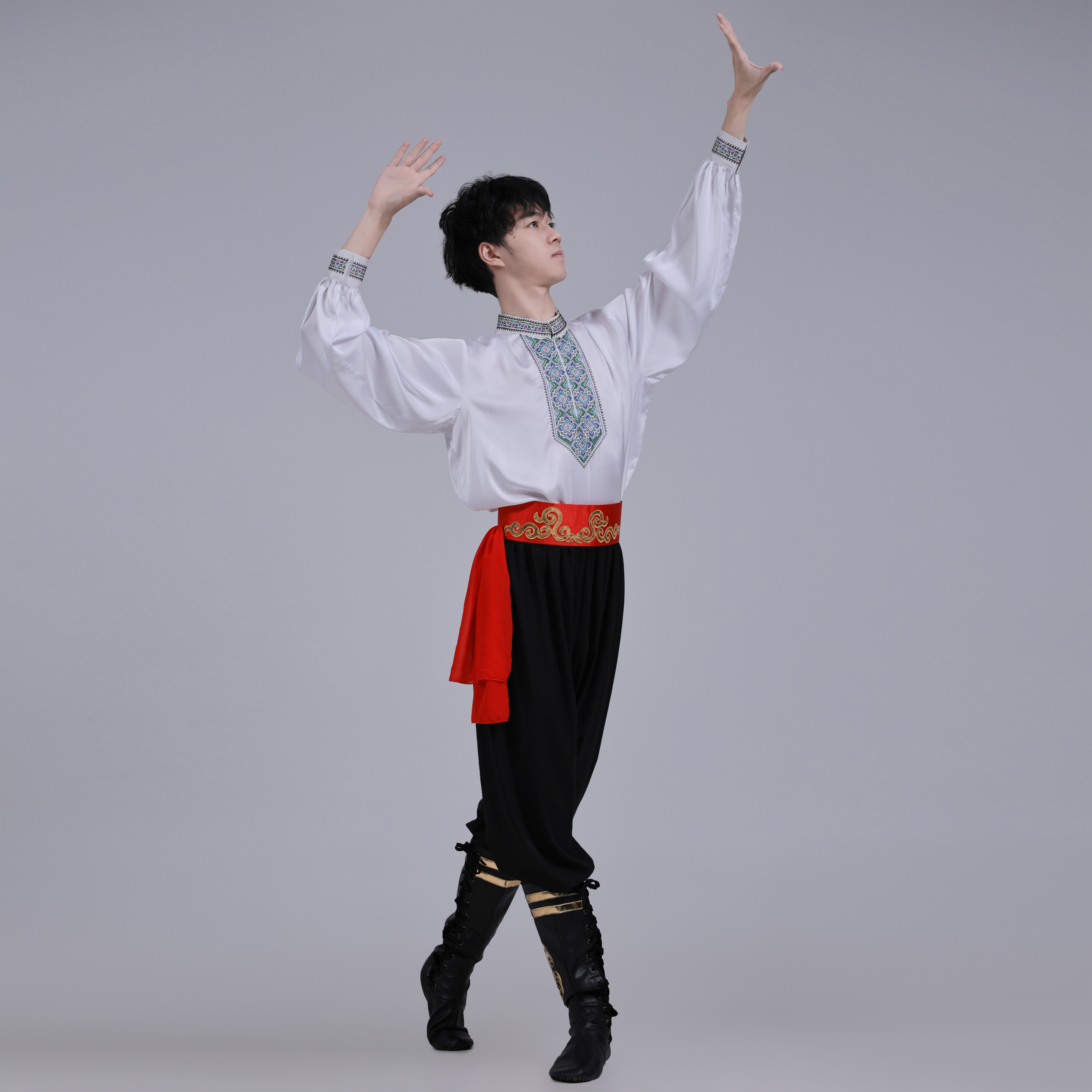 新疆维吾尔族民族风男舞蹈练功服