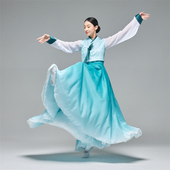 演出服韩服女套装 2023新款 朝鲜舞蹈服装 表演艺考舞台改良练习服