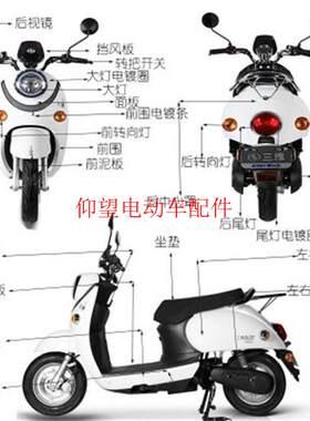 比德文环城新龟王五星钻豹电动车塑件电瓶车前围前挡泥板配件外壳