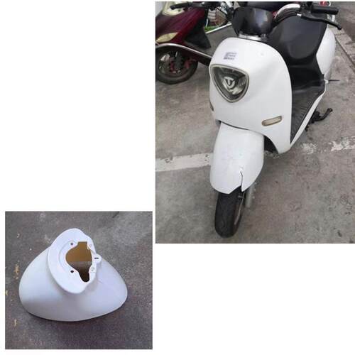 台铃电动车N6外壳鸣腾科技n6配件灯具雅迪爱玛台铃前围大灯前泥板