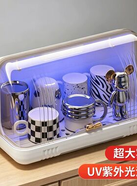 水杯消毒柜家用小型杯子奶瓶沥水咖啡玻璃杯架茶具碗碟收纳置物架