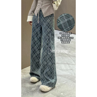 烫钻提花直筒裤 2025秋冬原创百搭款 U225Z15746 星空格调 王等等