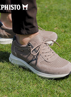 MEPHISTO/马飞仕图春夏透气网面男士休闲皮鞋运动鞋真皮DINO PERF