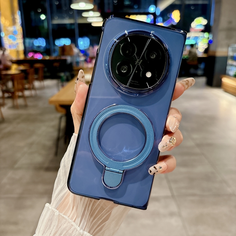 带磁吸支架适用oppofindn5折叠屏手机壳新款OPPO Find N5水晶透明findn5硬壳PKH110保护套oppofind超薄oppon5