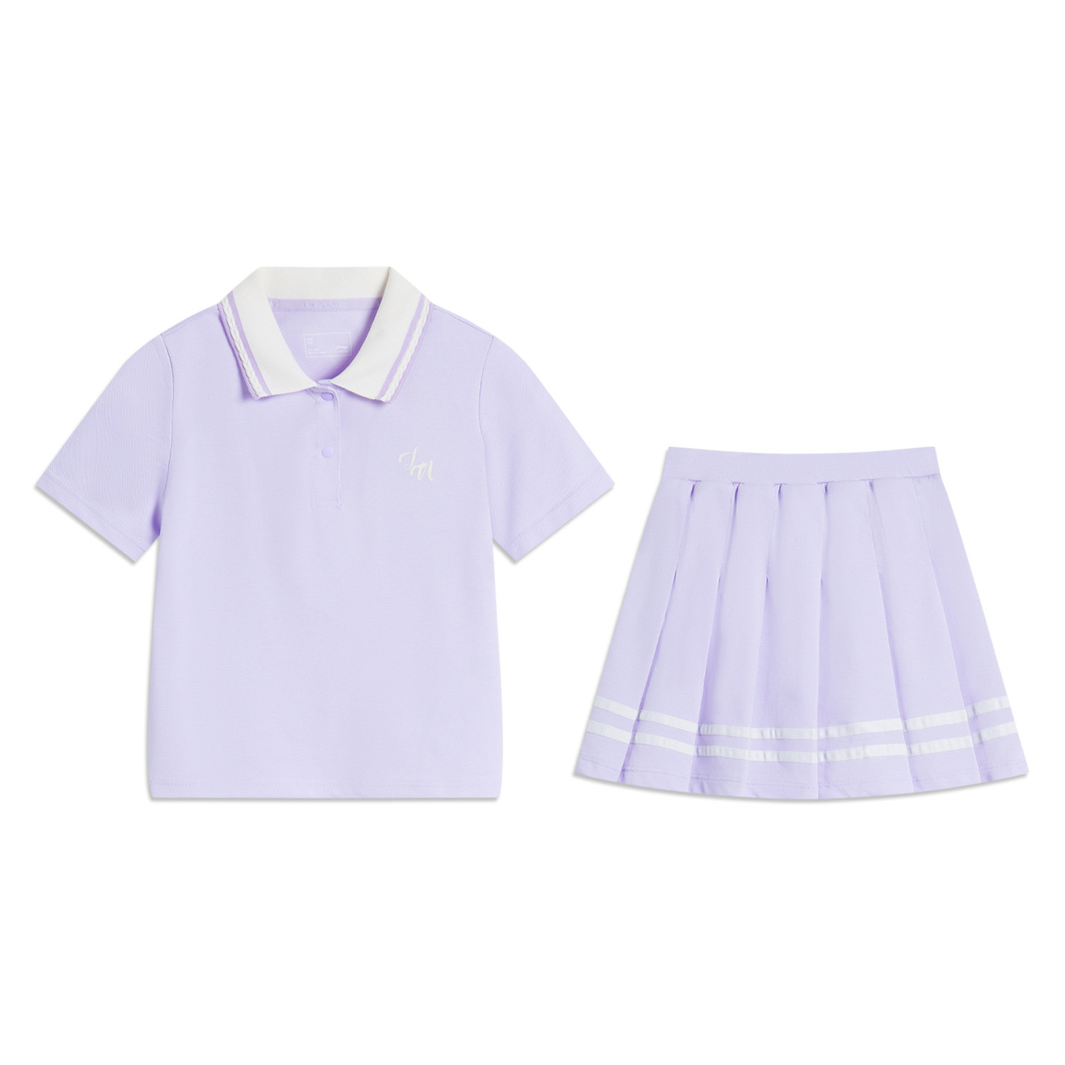 李宁正品休闲女小童运动生活系列翻领时尚简约舒适套装YWBU032,童装/婴儿装/亲子装,套装,淘宝优惠券,粉丝福利购,淘宝优惠卷