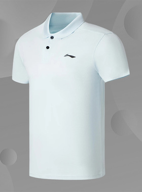 Lining/李宁正品健身系列男子休闲舒适透气运动短袖POLO衫APLS069