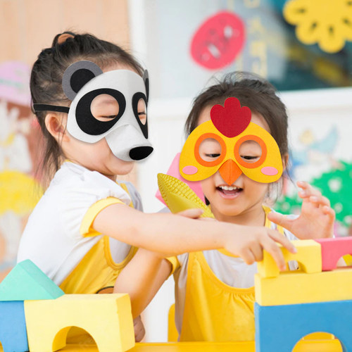 动物派对立体嘴巴的环保面具儿童