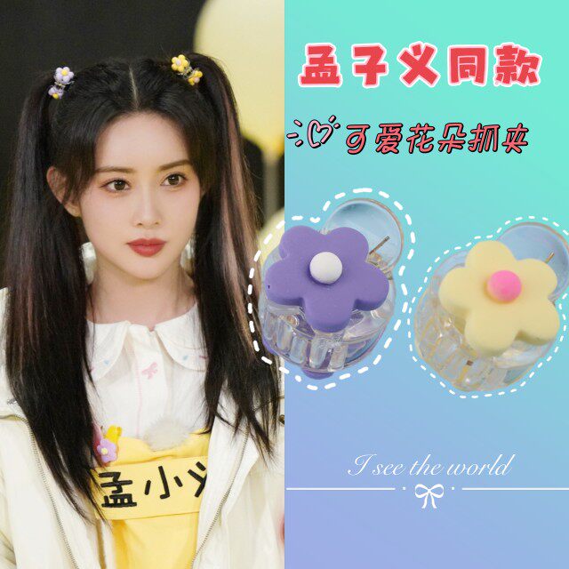 孟子义同款ins泫雅风趣味花朵抓夹女可爱刘海夹子后脑勺发抓发饰