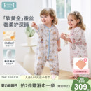ibaby恒温婴儿睡袋儿童春夏秋宝宝薄款纱布睡袋女男童蚕丝防踢被
