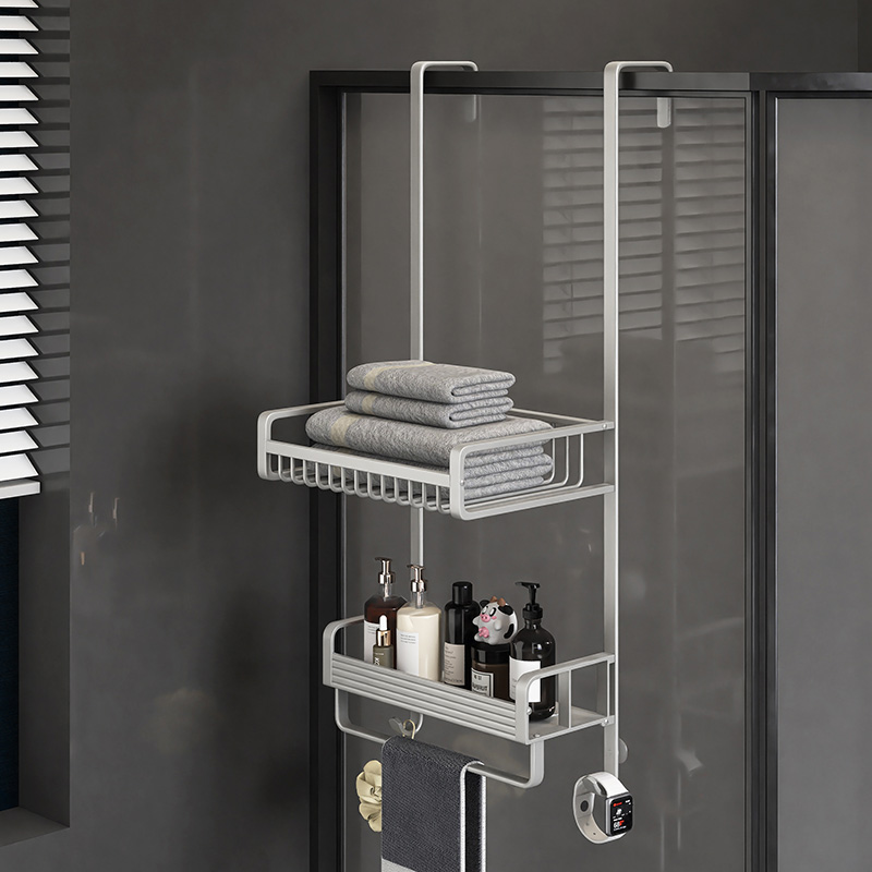 杰沙朗免打孔三角浴室置物架