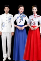 Сине-белый костюм для школьников подходит для мужчин и женщин, длинная юбка, китайский стиль