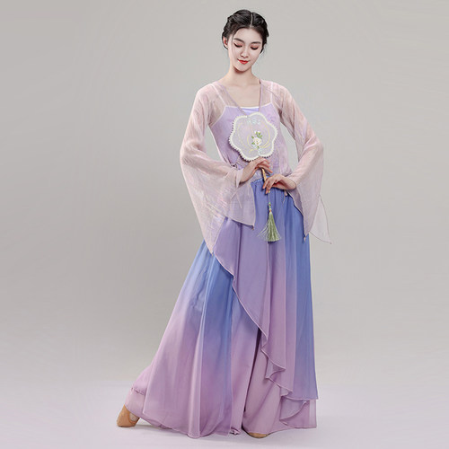 古典舞蹈服女飘逸练功演出服套装