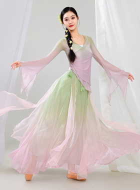 古典舞蹈新款演出服女飘逸纱衣身韵仙气民族中国舞练功演出服套装