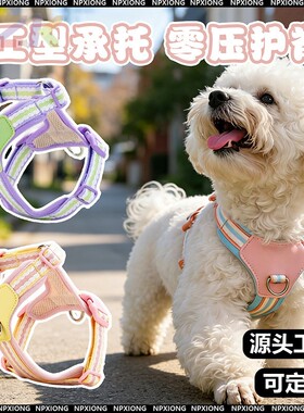 狗狗牵引绳胸背小型犬宠物胸背式牵狗绳胸背带幼犬遛狗绳外出专v4