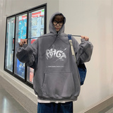 2025春季新款个性烟雾印花港风情侣套头连帽卫衣VE007-P4058，男装卫衣，星座912-1（原星座914-5）