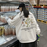2025秋季港风玫瑰花刺绣印情侣卫衣外套男VE010-P6078，女装短外套，星座912-1（原星座914-5）