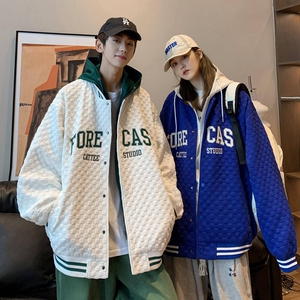 2025秋季新款港风情侣高品质假两件刺绣棒球服JK272-P105138图片